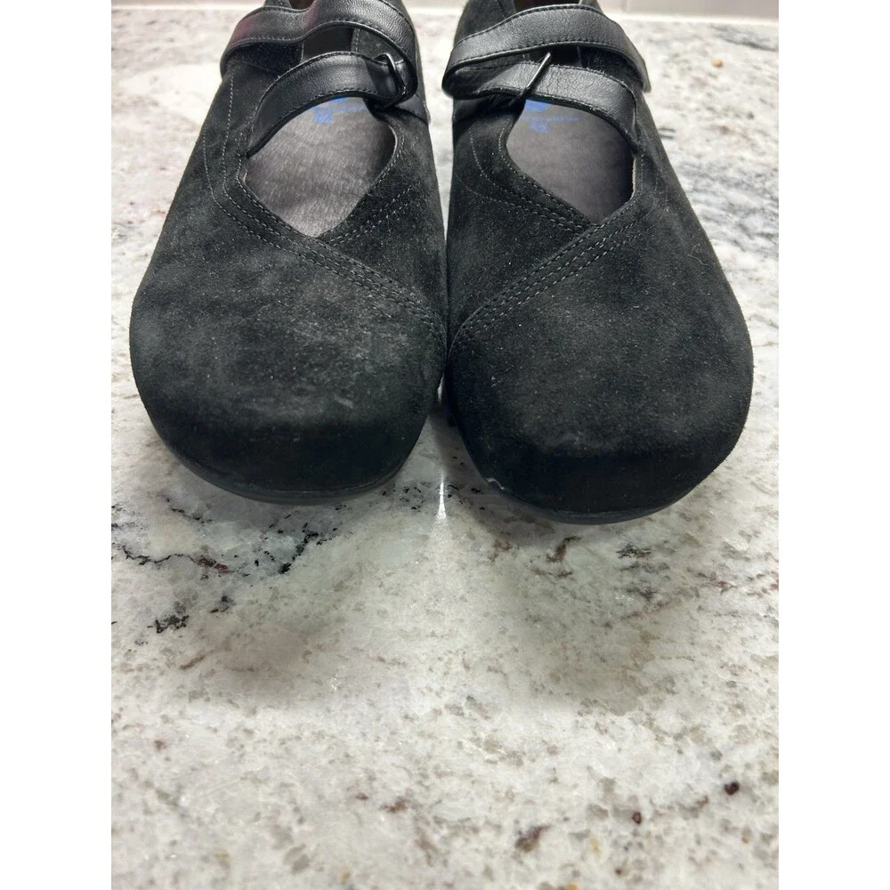 Wolky 42 Black Passion Mary Jane Goat Suede Leather US 11.5 Walking Shoe Comfort